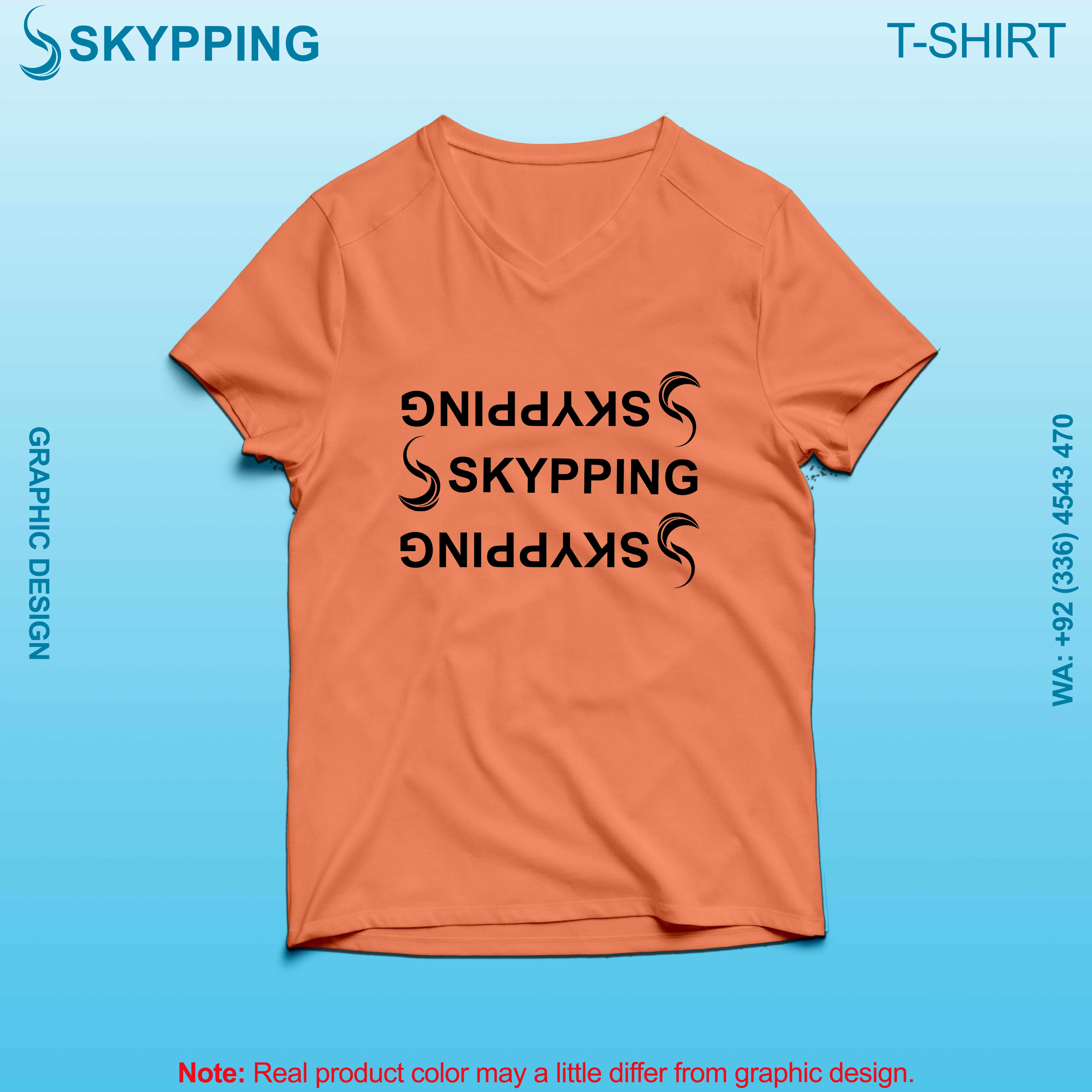 V-Neck Short set-in style sleeve long length t-shirt with shoulder panel for men